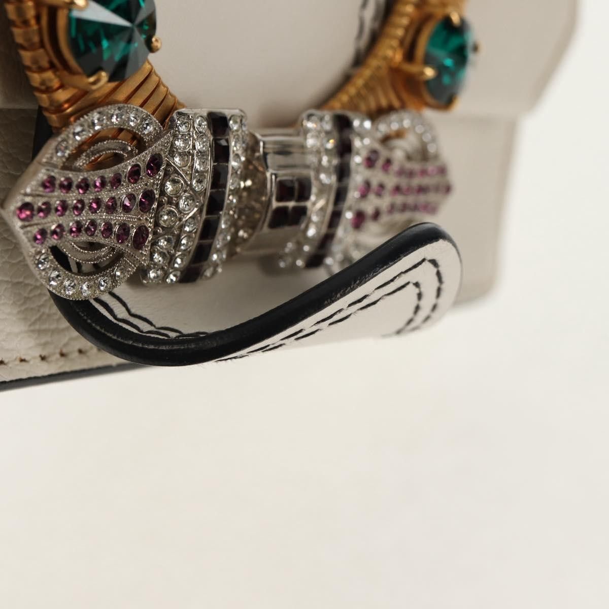 Miu Miu Miu Miu Madras Crystal Buckle Leather Size ONE SIZE - 22 Thumbnail