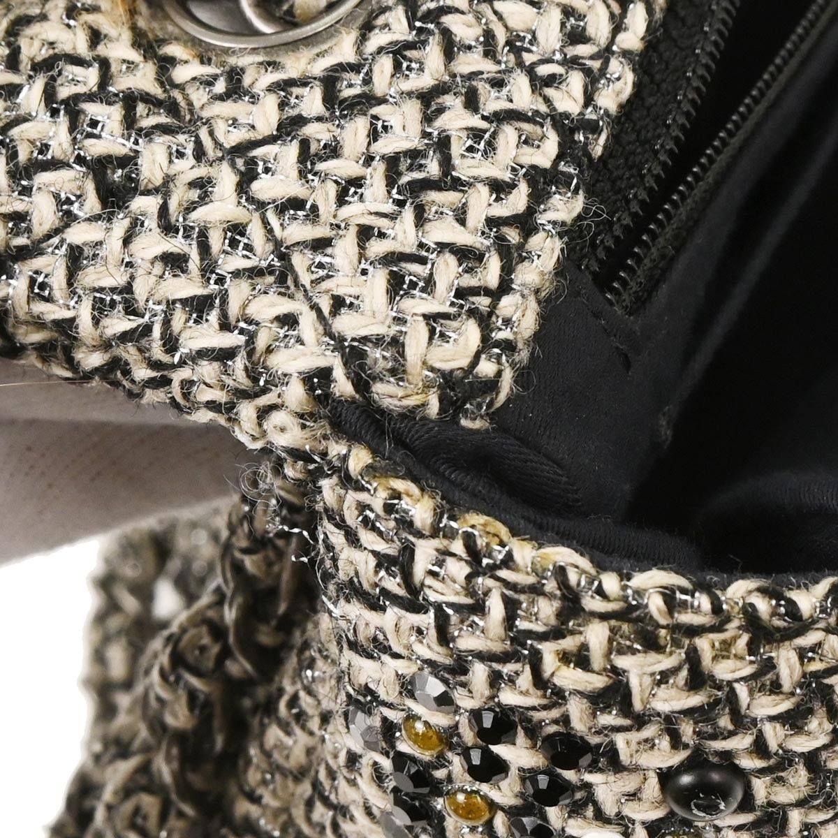 Chanel Chanel Vintage CC Chain Flap Bag Tweed Size ONE SIZE - 9 Thumbnail