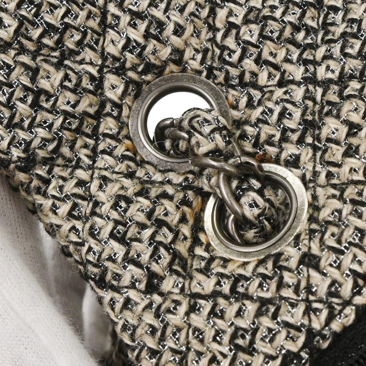 Chanel Chanel Vintage CC Chain Flap Bag Tweed Size ONE SIZE - 10 Thumbnail