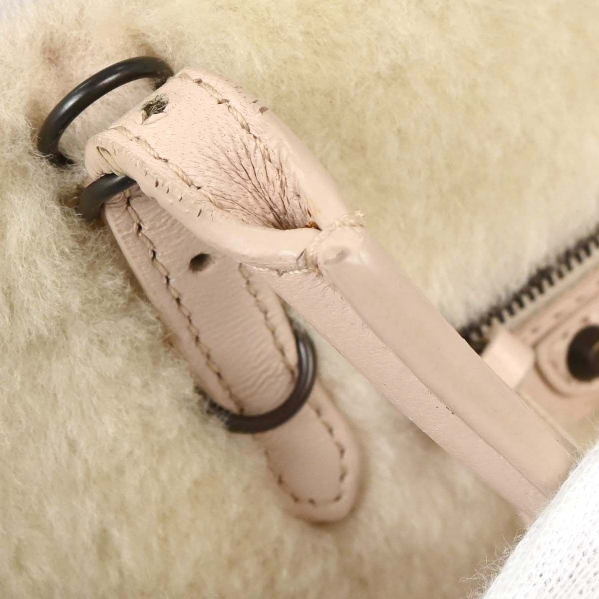Balenciaga Balenciaga Papier A6 Zip Around Classic Studs Bag Shearling Size ONE SIZE - 9 Thumbnail
