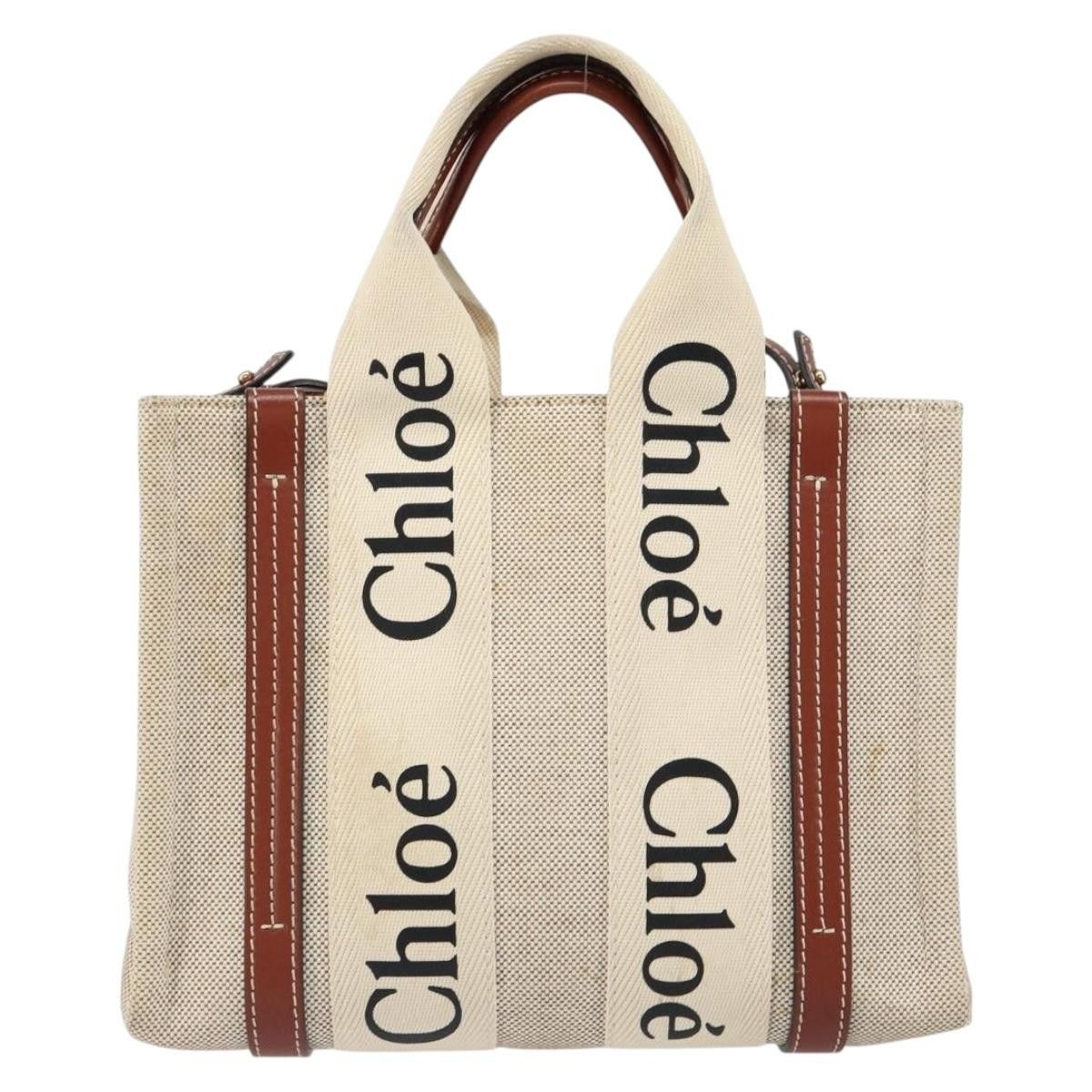 Chloe Chloe Woody Convertible Tote Canvas with Leather Size ONE SIZE - 22 Thumbnail