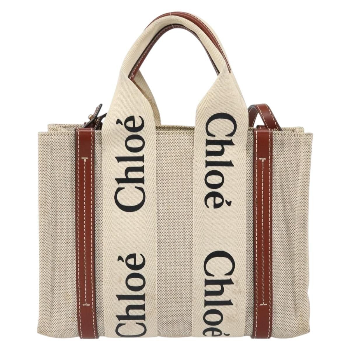 Chloe Chloe Woody Convertible Tote Canvas with Leather Size ONE SIZE - 2 Thumbnail
