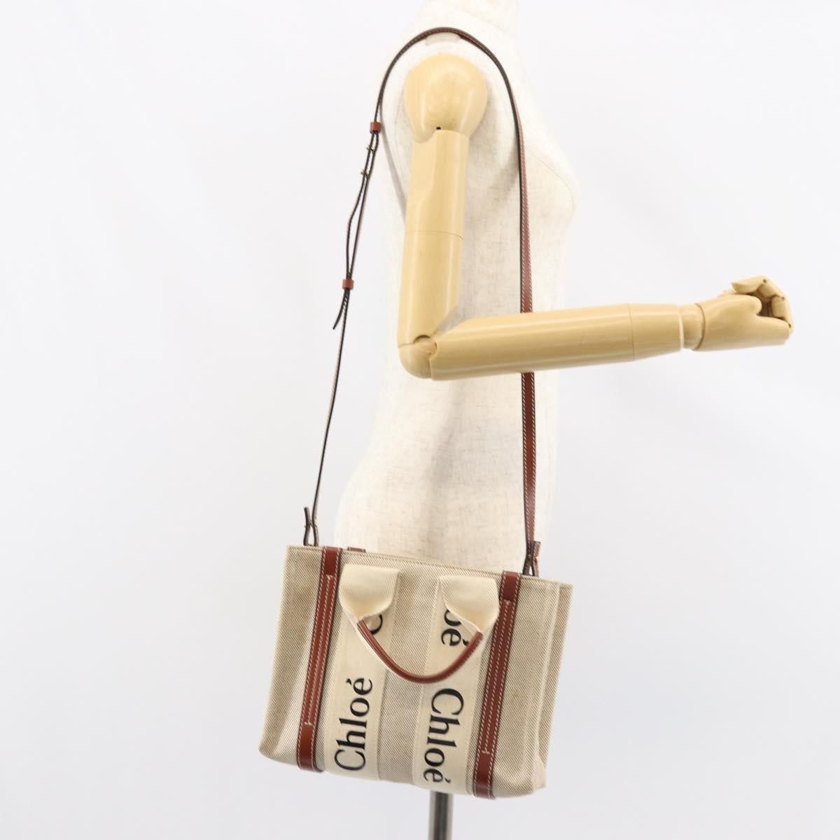 Chloe Chloe Woody Convertible Tote Canvas with Leather Size ONE SIZE - 16 Thumbnail