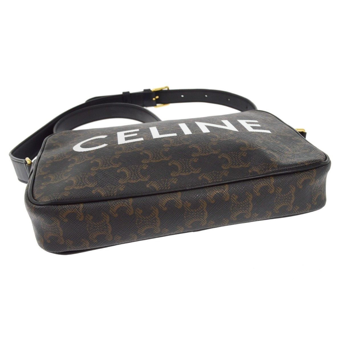 Celine Celine Logo Messenger Bag Triomphe Coated Canvas Size ONE SIZE - 6 Thumbnail