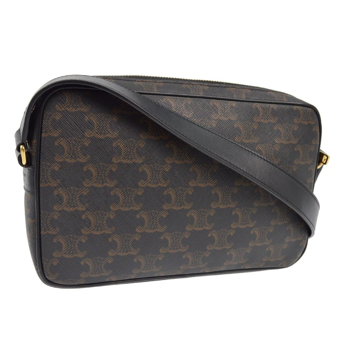 Celine Celine Logo Messenger Bag Triomphe Coated Canvas Size ONE SIZE - 2 Thumbnail