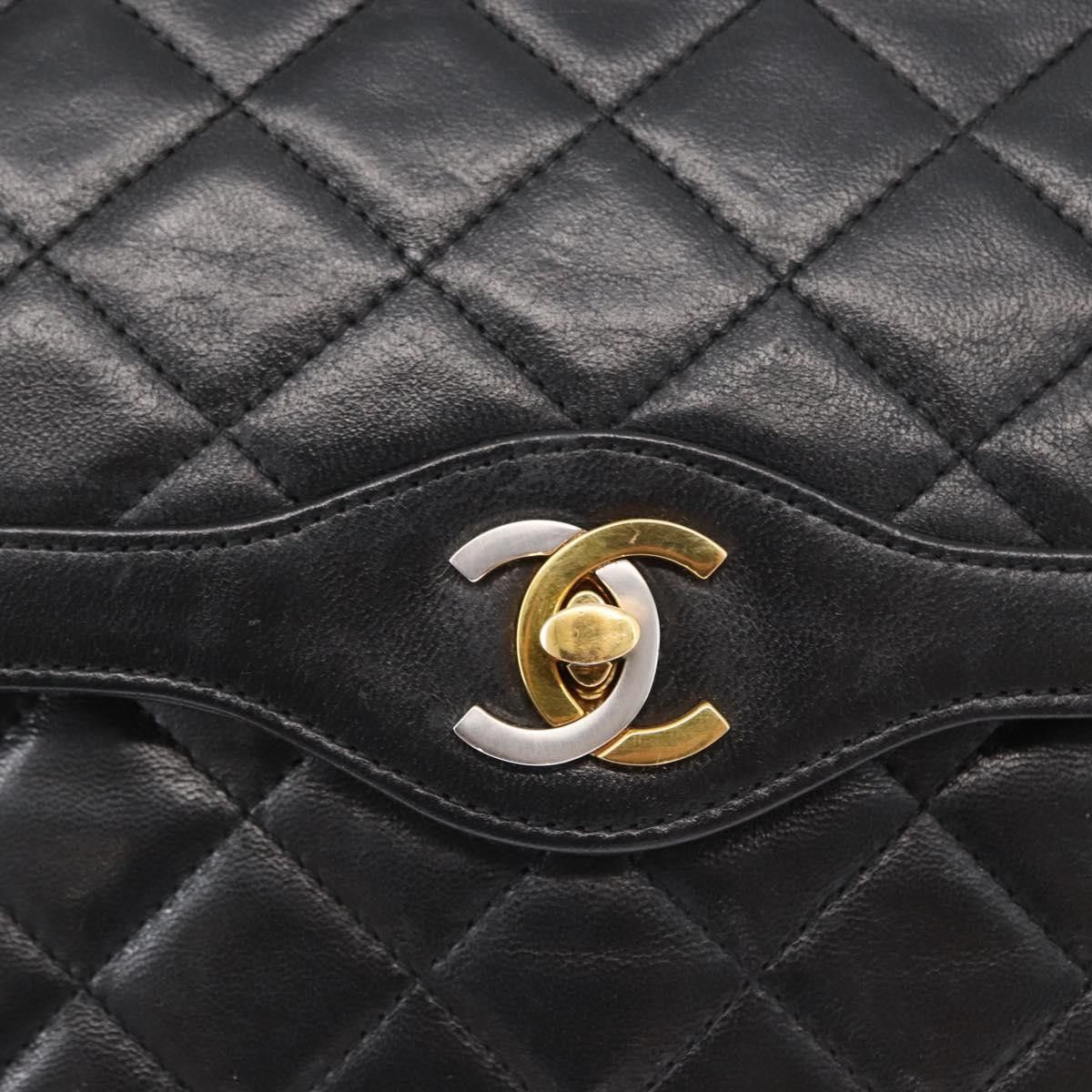 Chanel Chanel Vintage Two Tone CC Flap Bag Quilted Lambskin Size ONE SIZE - 14 Thumbnail