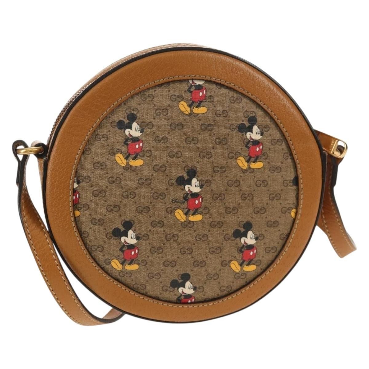 Gucci Gucci Disney Mickey Mouse Round Shoulder Bag Printed Mini GG Coated Canvas Size ONE SIZE - 2 Thumbnail