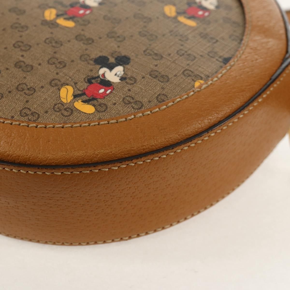 Gucci Gucci Disney Mickey Mouse Round Shoulder Bag Printed Mini GG Coated Canvas Size ONE SIZE - 12 Thumbnail