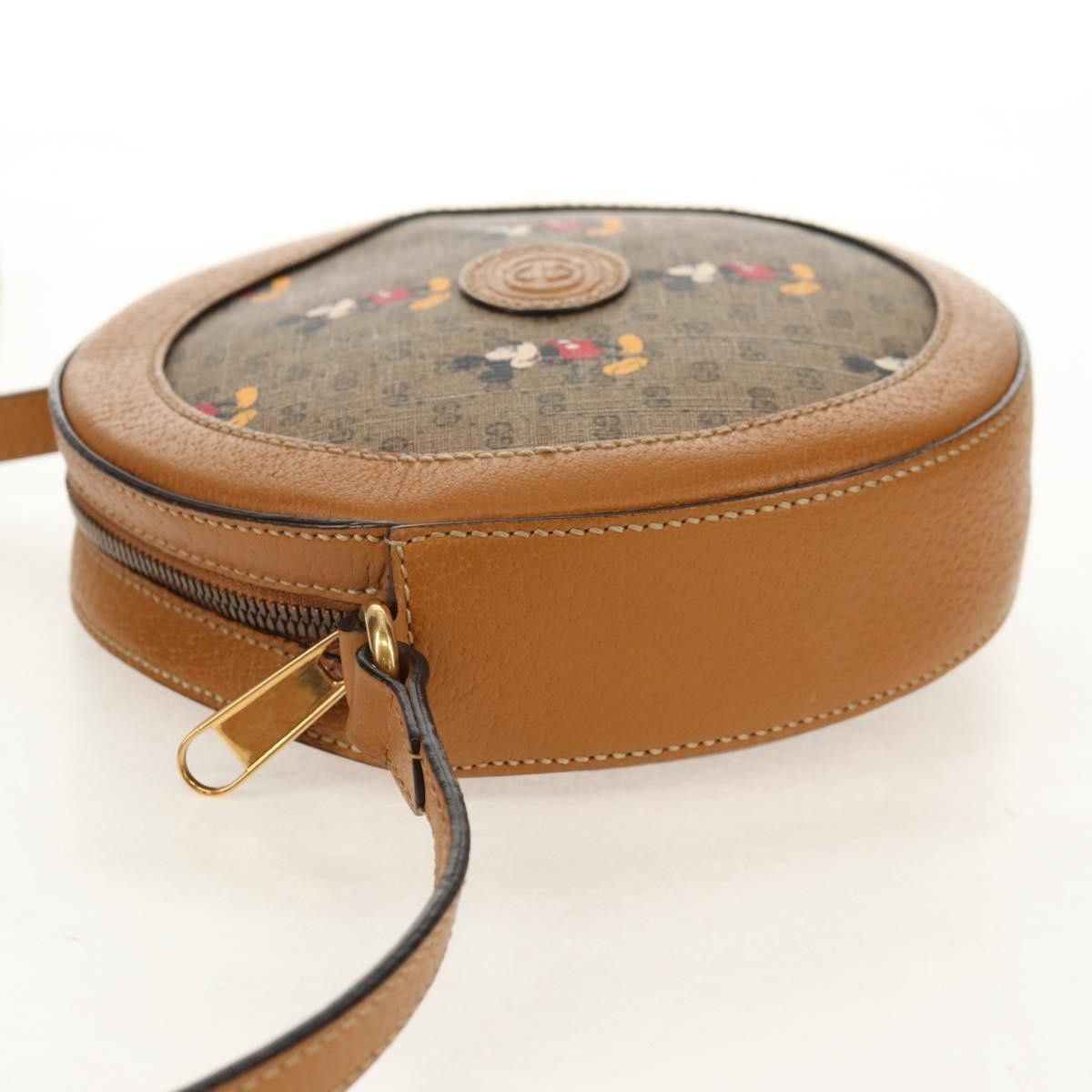Gucci Gucci Disney Mickey Mouse Round Shoulder Bag Printed Mini GG Coated Canvas Size ONE SIZE - 3 Thumbnail