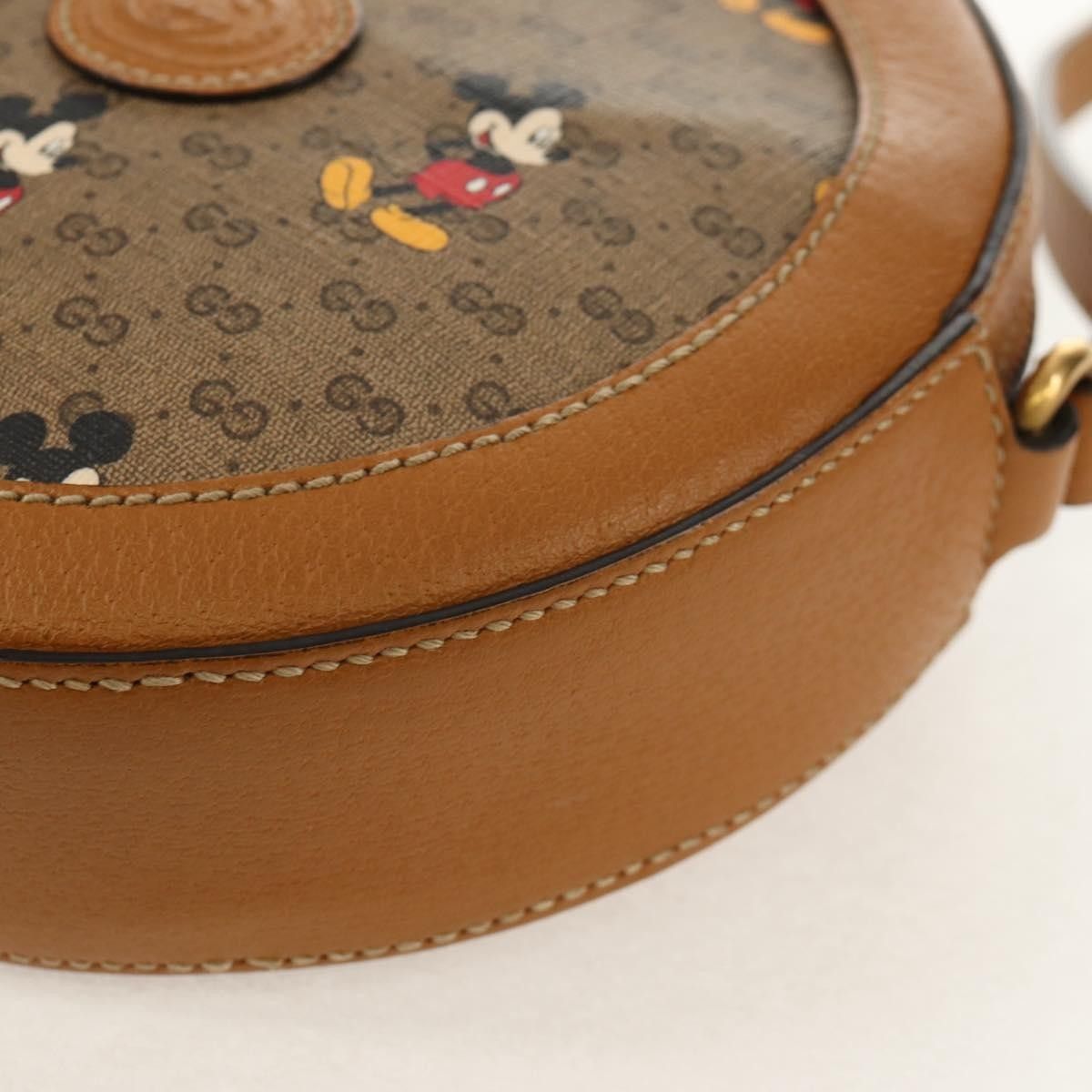 Gucci Gucci Disney Mickey Mouse Round Shoulder Bag Printed Mini GG Coated Canvas Size ONE SIZE - 10 Thumbnail