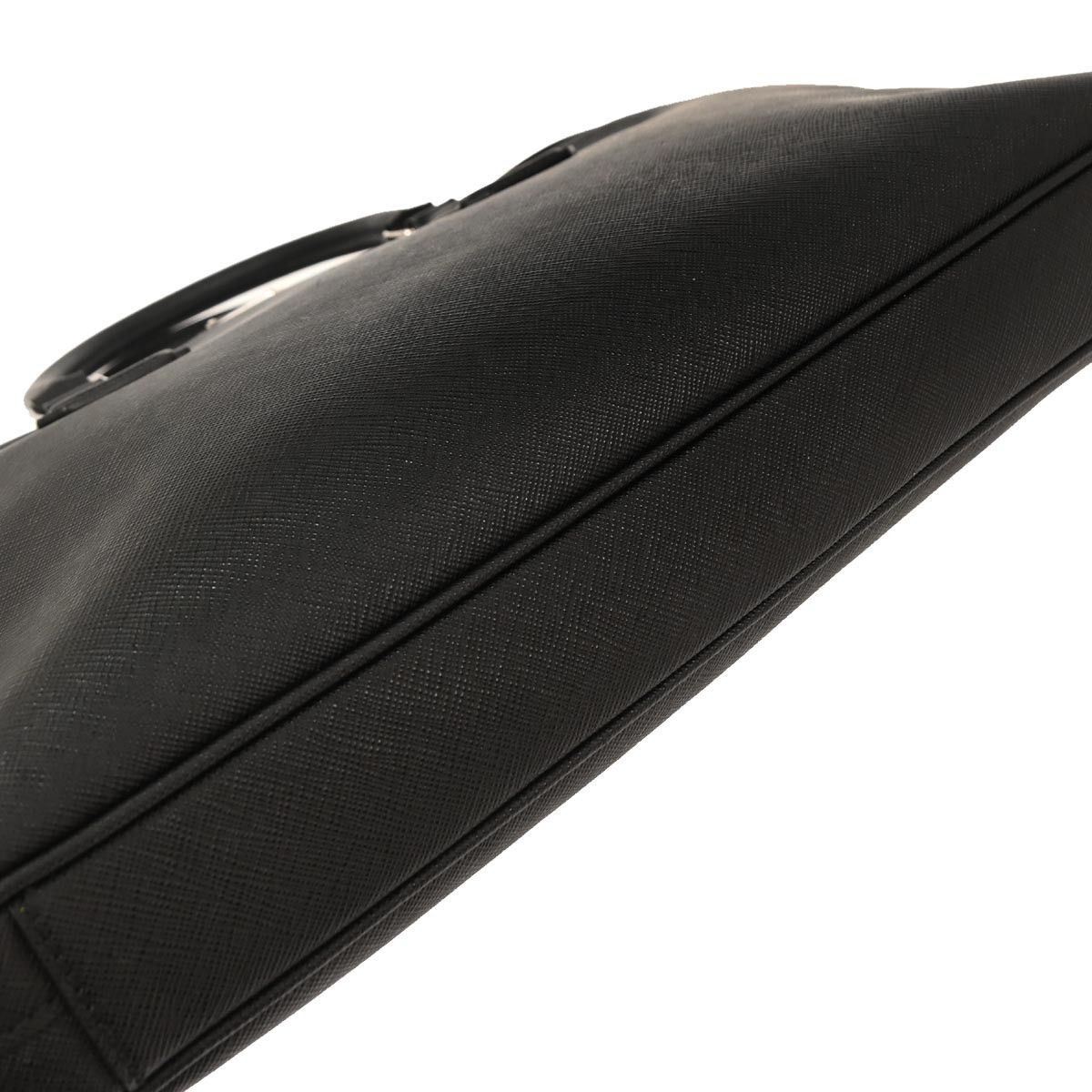 Prada Convertible Zip Around Briefcase Saffiano Leather