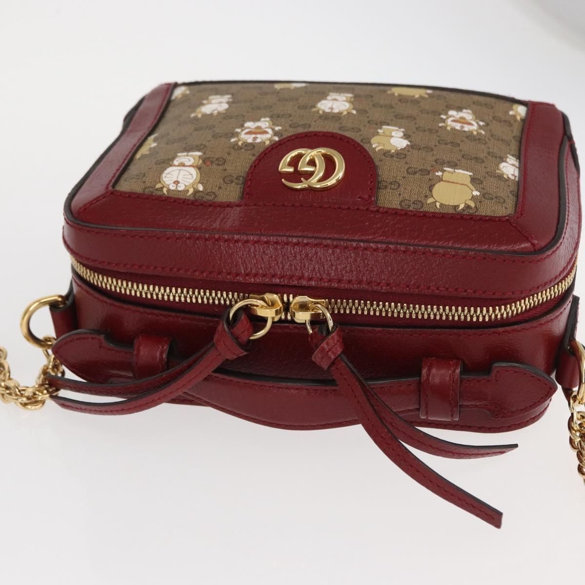 Gucci Gucci Doraemon Ophidia Zip Around Camera Printed Mini GG Coated Canvas Size ONE SIZE - 7 Thumbnail
