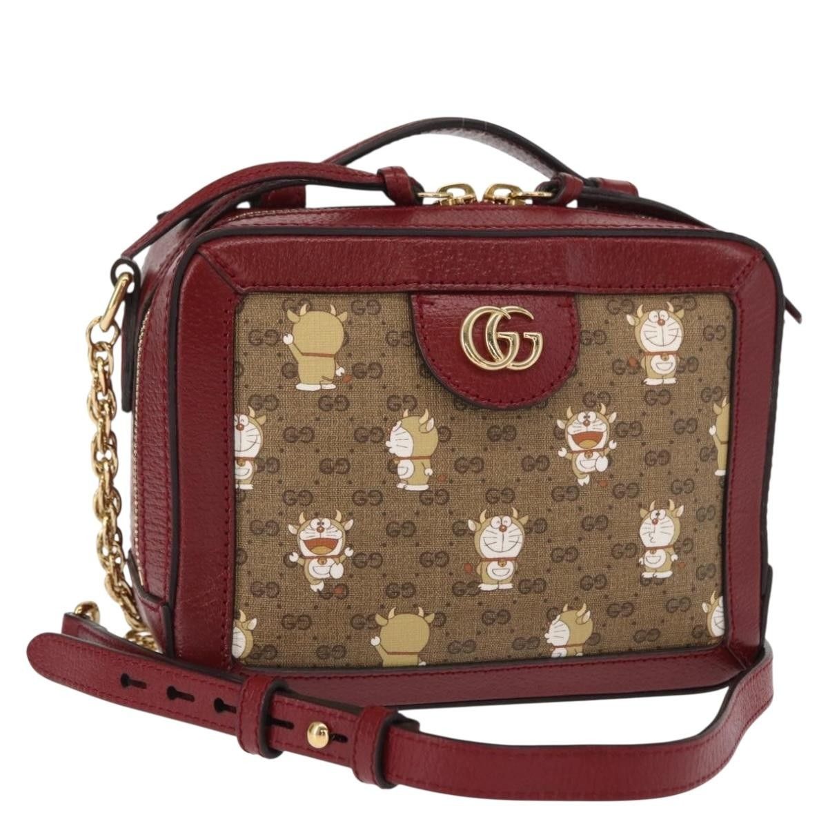 Gucci Gucci Doraemon Ophidia Zip Around Camera Printed Mini GG Coated Canvas Size ONE SIZE - 20 Thumbnail