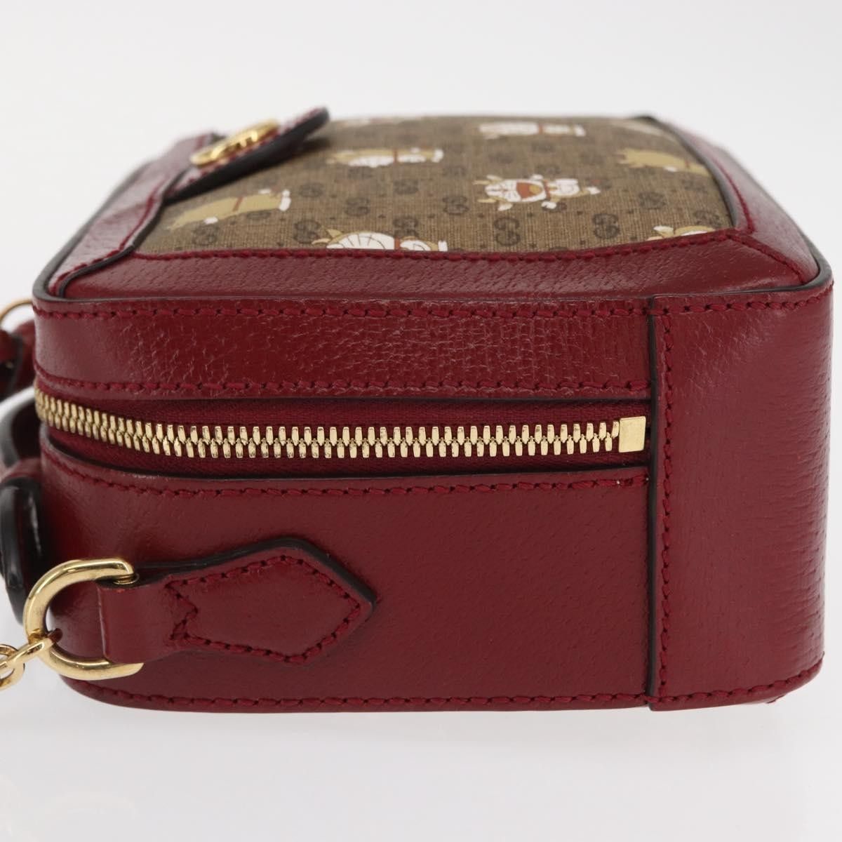 Gucci Gucci Doraemon Ophidia Zip Around Camera Printed Mini GG Coated Canvas Size ONE SIZE - 4 Thumbnail