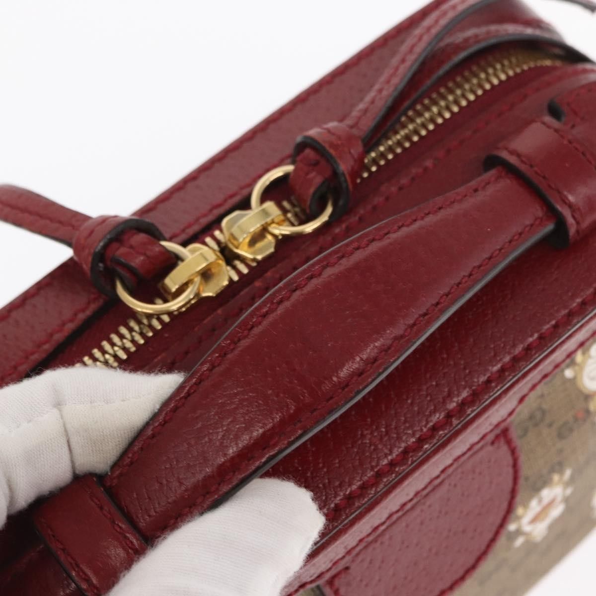Gucci Gucci Doraemon Ophidia Zip Around Camera Printed Mini GG Coated Canvas Size ONE SIZE - 8 Thumbnail