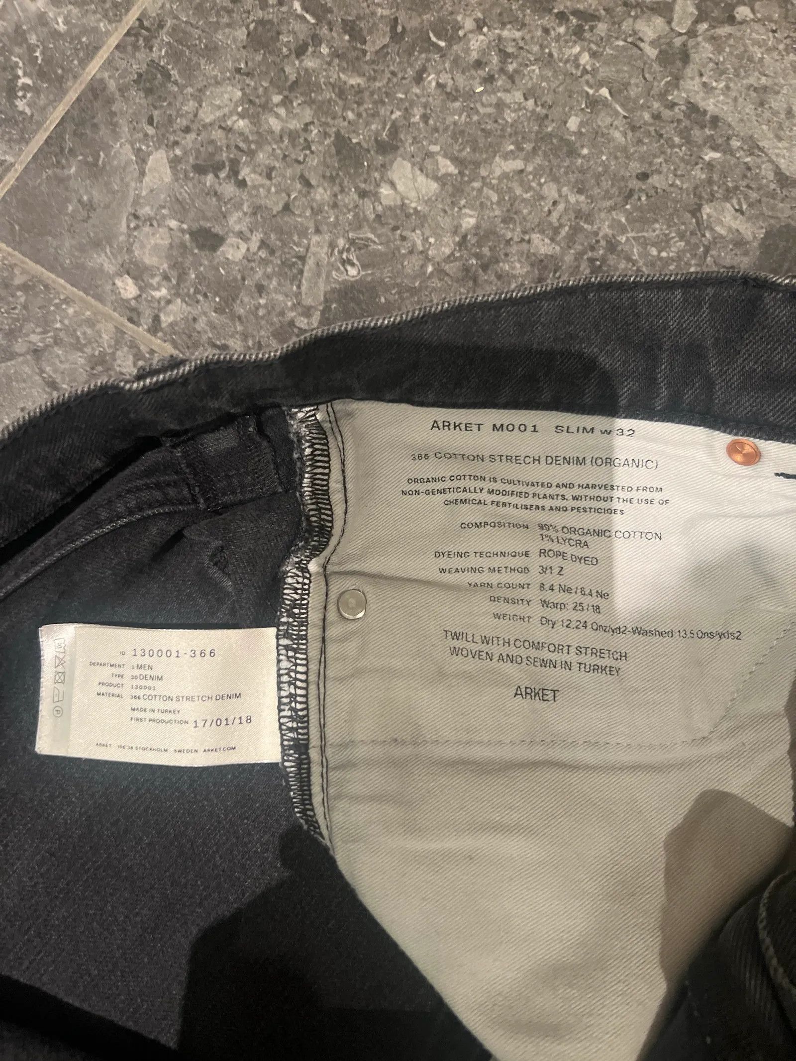 Arket Arket Arket M001 Slim cotton stretch denim Jeans Size US 32 / EU 48 - 2 Thumbnail