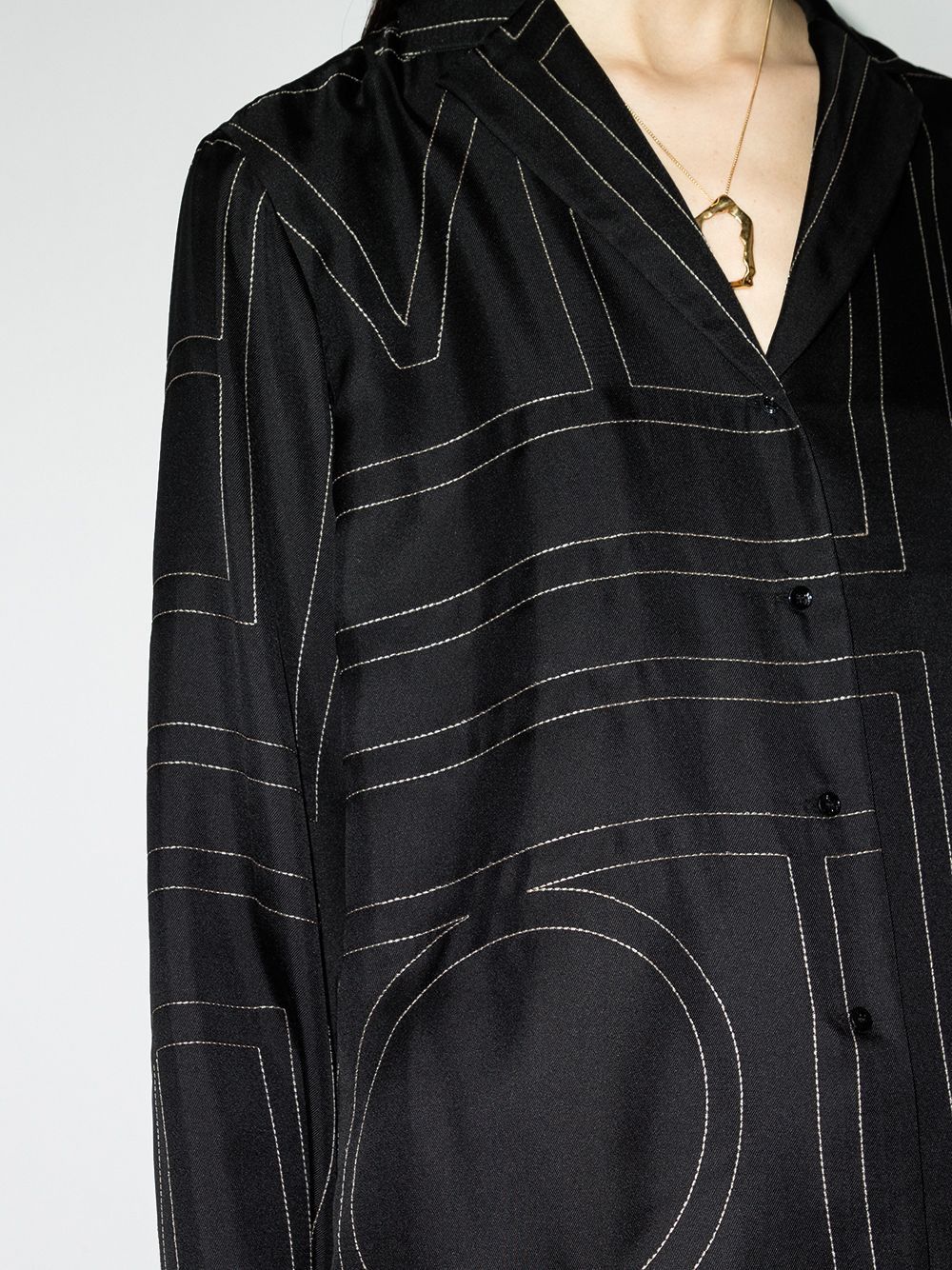 Toteme SILK PAJAMA SHIRT Size XS / US 0-2 / IT 36-38 - 3 Thumbnail