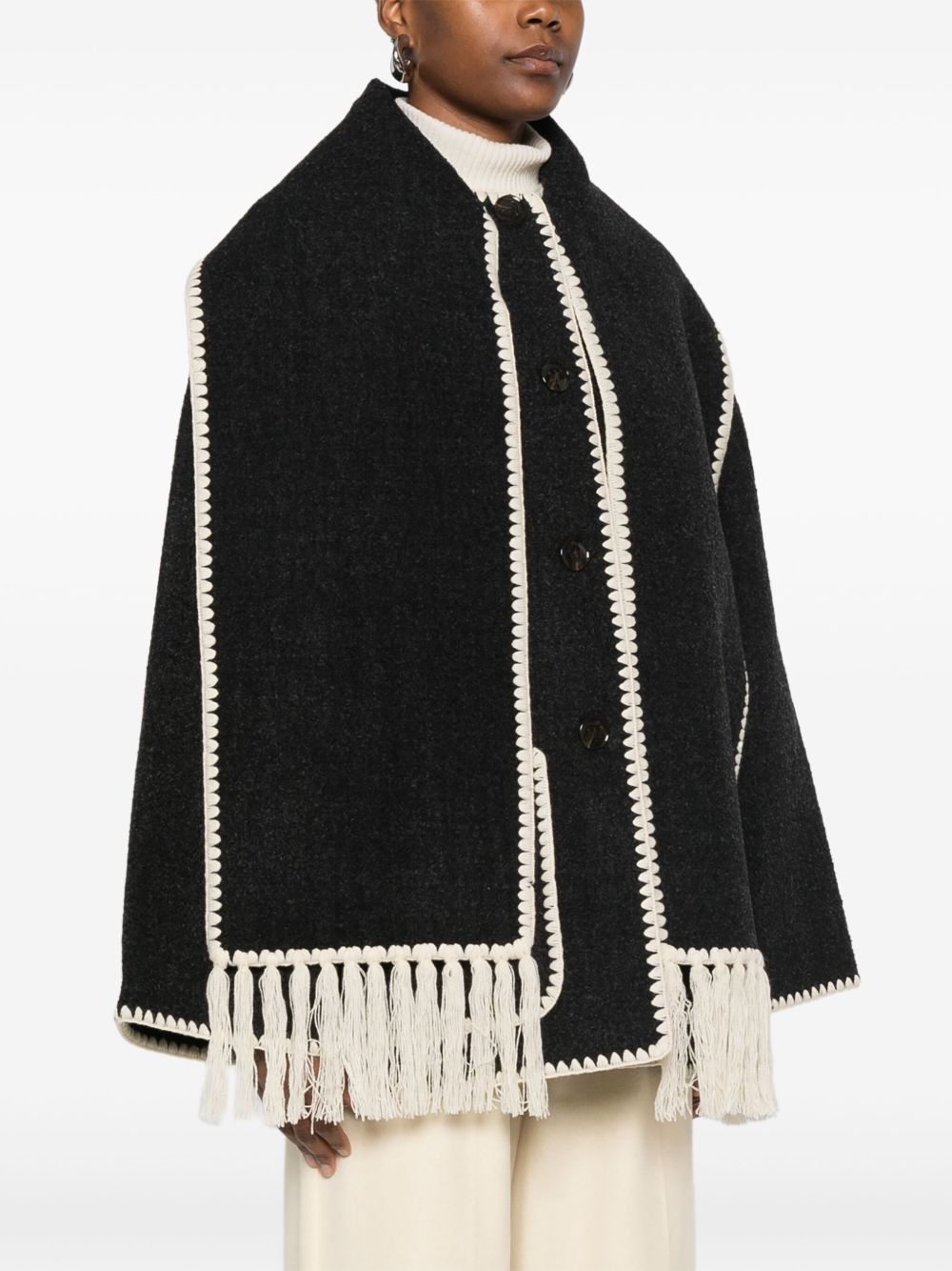 Toteme WOOL SCARFED JACKET Size XS / US 0-2 / IT 36-38 - 2 Thumbnail