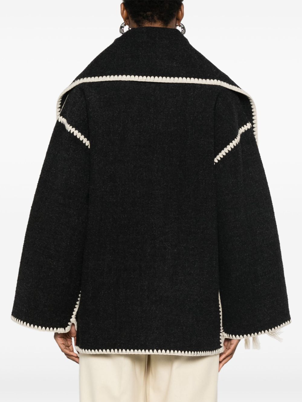 Toteme WOOL SCARFED JACKET Size XS / US 0-2 / IT 36-38 - 4 Thumbnail