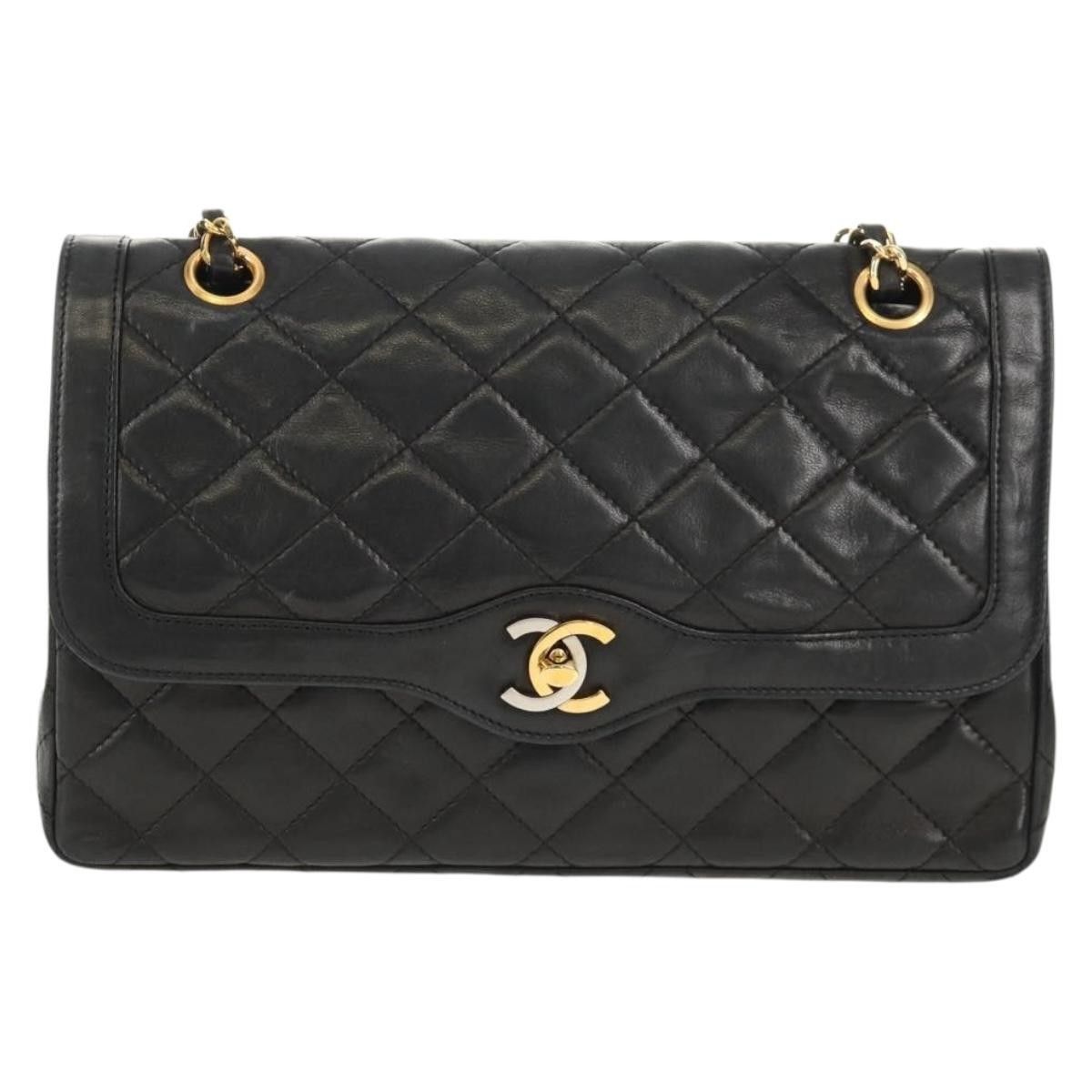 Chanel Chanel Vintage Two Tone CC Flap Bag Quilted Lambskin Size ONE SIZE - 20 Thumbnail