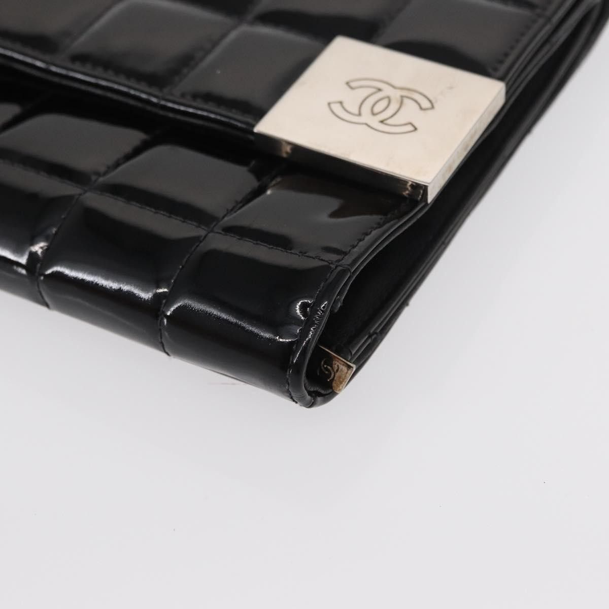 Chanel Chanel Chocolate Bar Chain Clutch Quilted Patent Size ONE SIZE - 9 Thumbnail