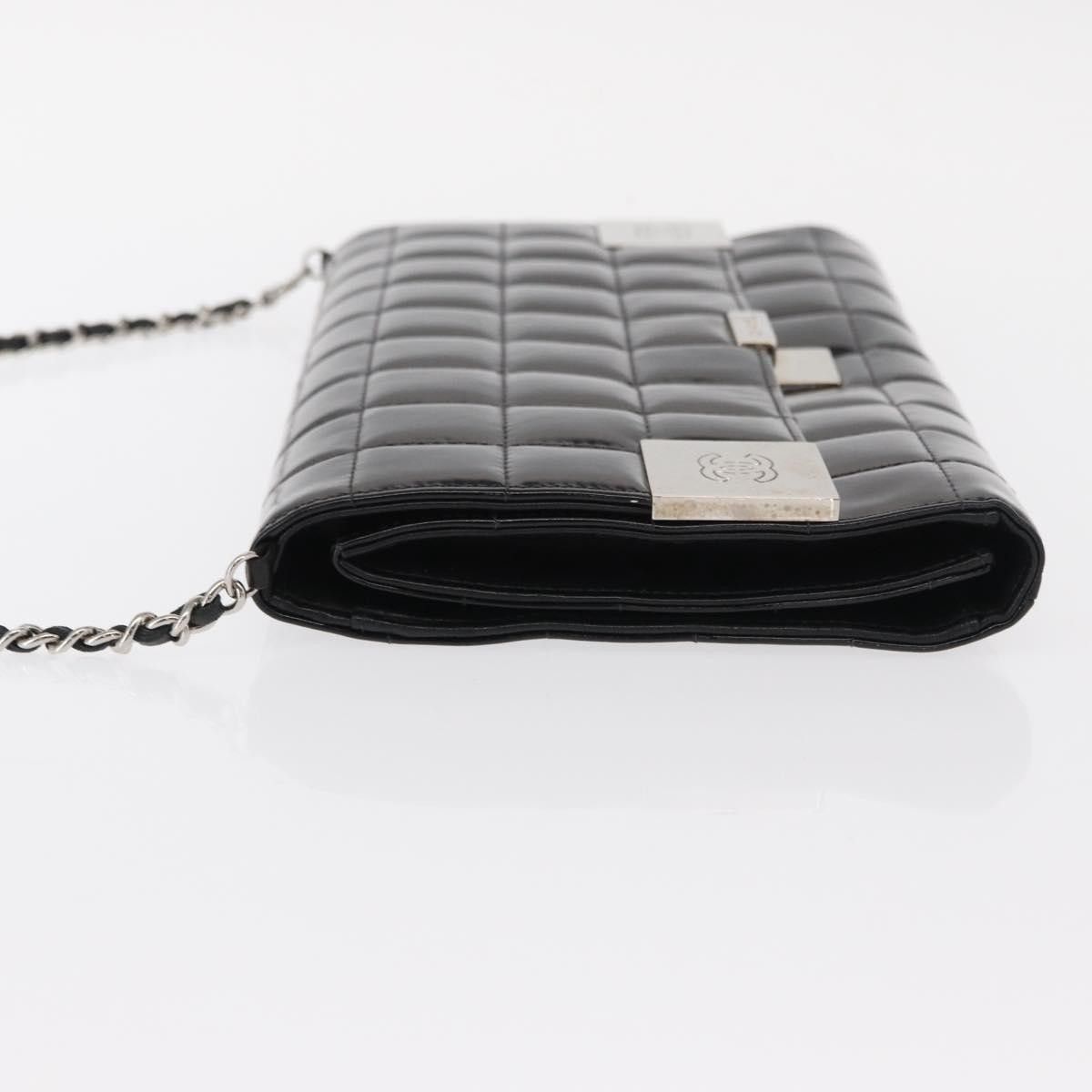 Chanel Chanel Chocolate Bar Chain Clutch Quilted Patent Size ONE SIZE - 4 Thumbnail