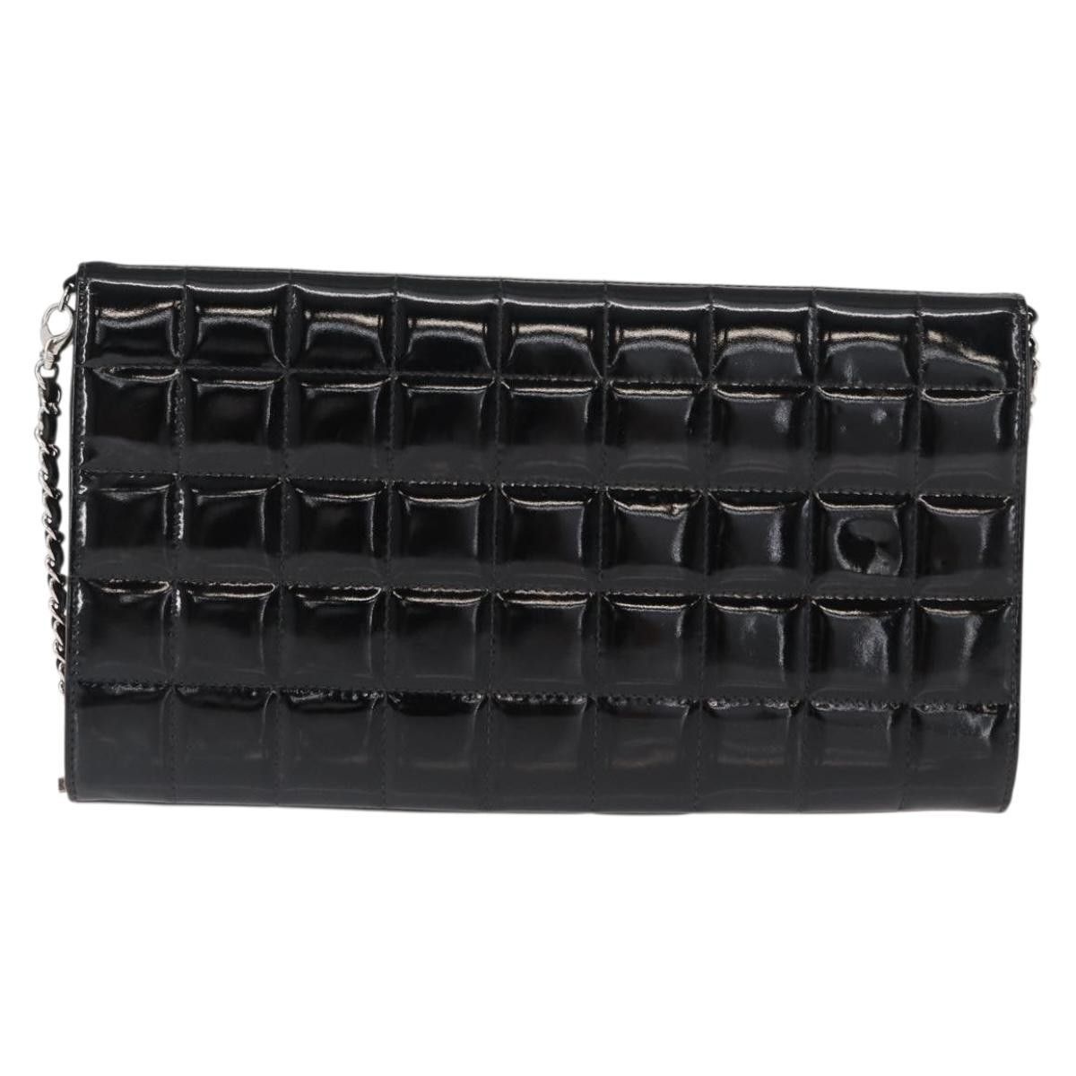 Chanel Chanel Chocolate Bar Chain Clutch Quilted Patent Size ONE SIZE - 2 Thumbnail