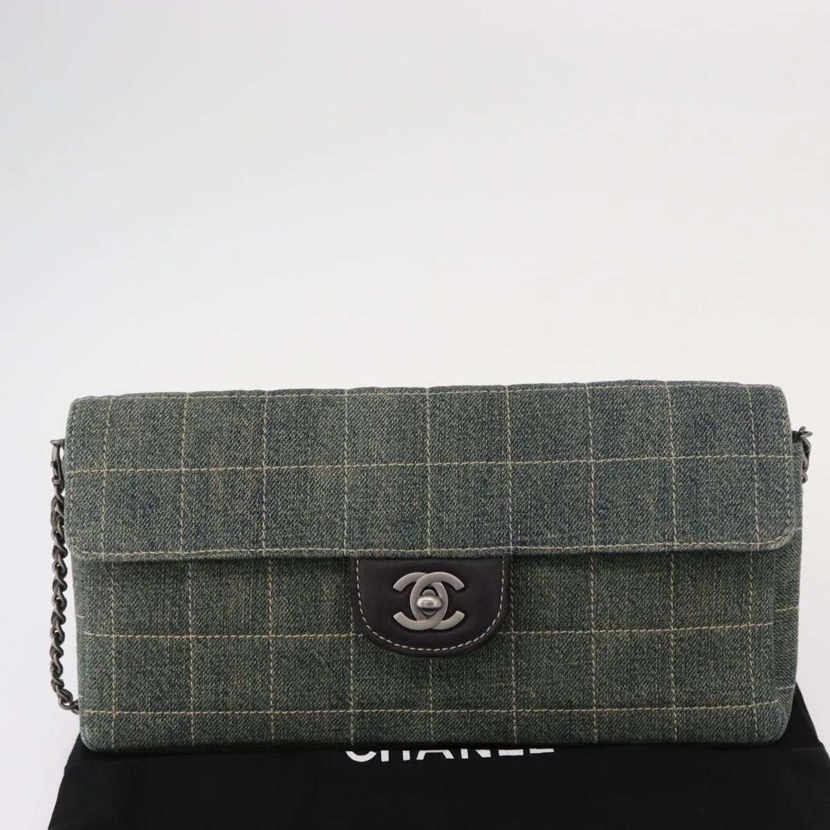 Chanel Chanel Chocolate Bar Flap Bag Quilted Denim Size ONE SIZE - 15 Thumbnail