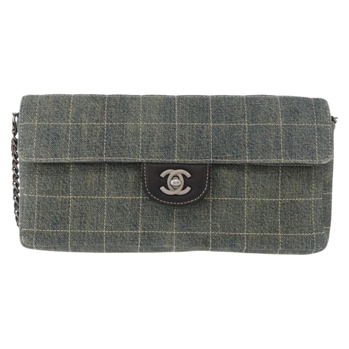 Chanel Chanel Chocolate Bar Flap Bag Quilted Denim Size ONE SIZE - 21 Thumbnail