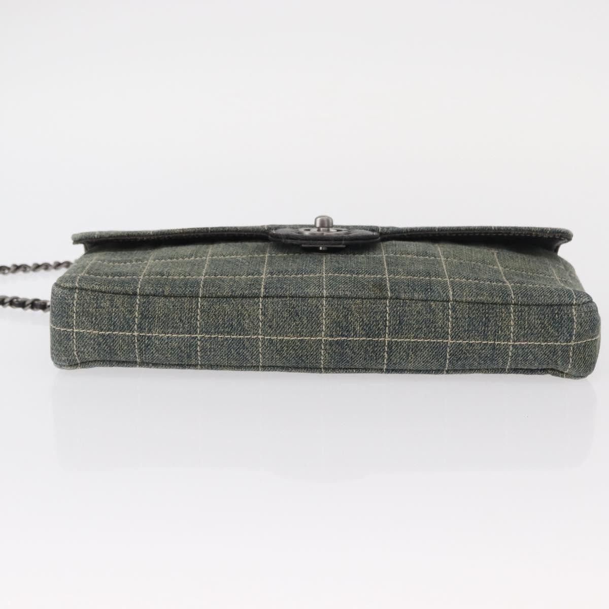 Chanel Chanel Chocolate Bar Flap Bag Quilted Denim Size ONE SIZE - 17 Thumbnail