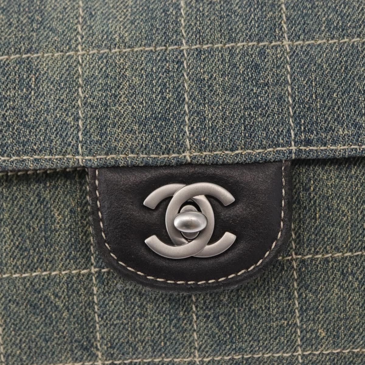 Chanel Chanel Chocolate Bar Flap Bag Quilted Denim Size ONE SIZE - 13 Thumbnail