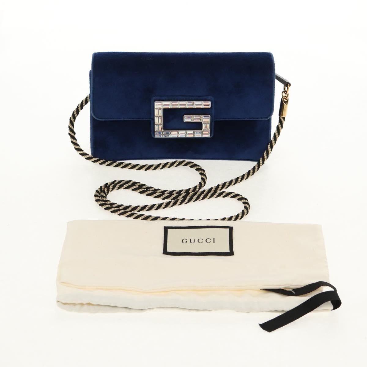 Gucci Gucci G Broadway Shoulder Bag Velvet with Crystals Size ONE SIZE - 15 Thumbnail