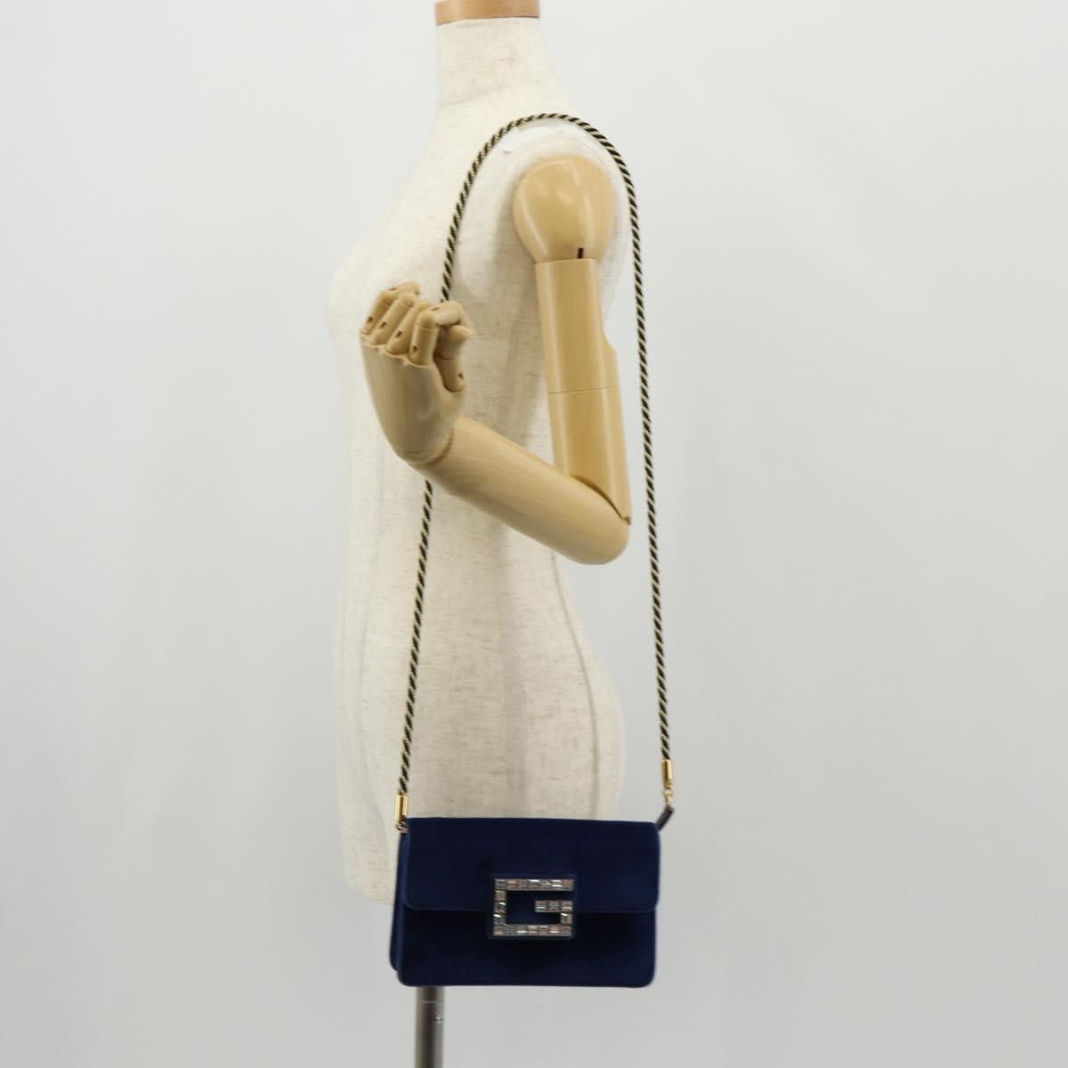 Gucci Gucci G Broadway Shoulder Bag Velvet with Crystals Size ONE SIZE - 16 Thumbnail
