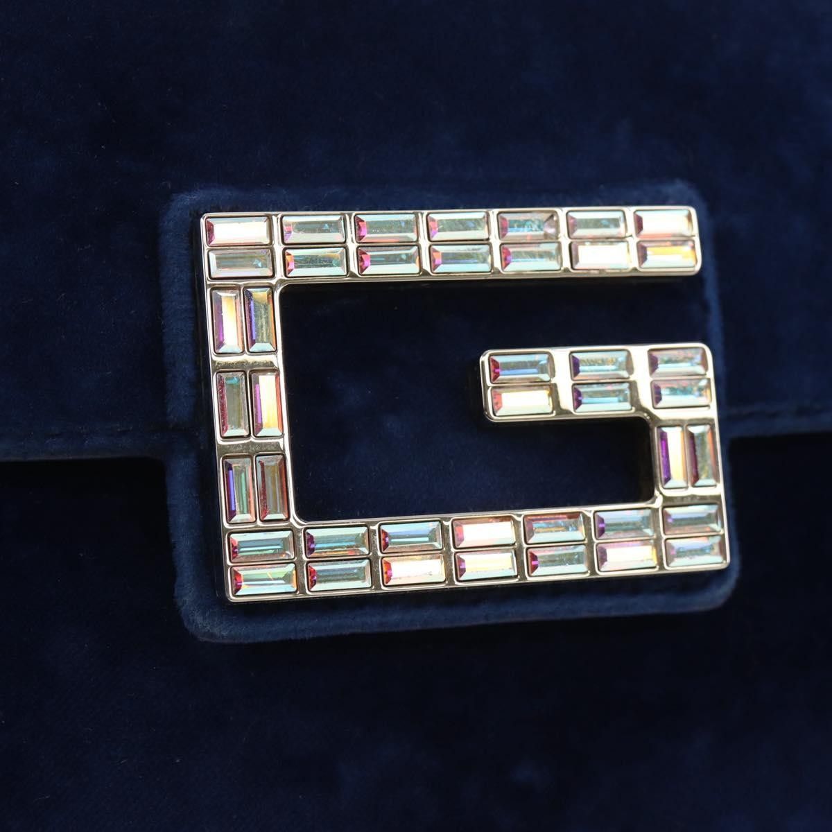 Gucci Gucci G Broadway Shoulder Bag Velvet with Crystals Size ONE SIZE - 14 Thumbnail