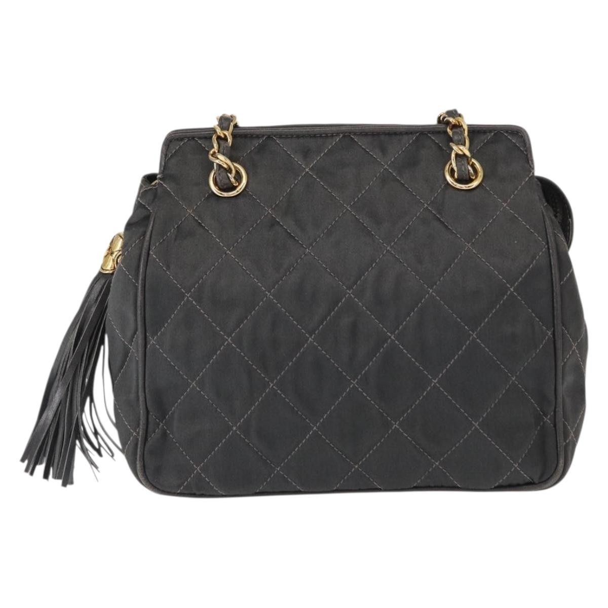 Chanel Chanel Vintage Chain Shoulder Bag Quilted Satin Size ONE SIZE - 23 Thumbnail