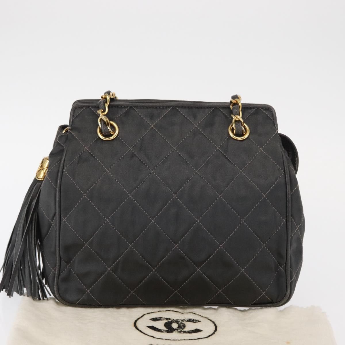 Chanel Chanel Vintage Chain Shoulder Bag Quilted Satin Size ONE SIZE - 15 Thumbnail