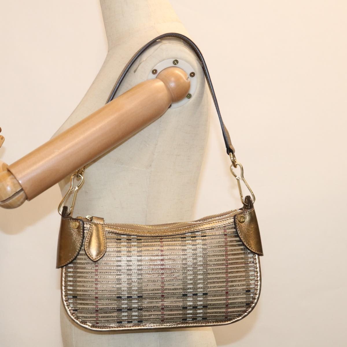 Burberry Burberry Lollard Shoulder Bag Haymarket Canvas with Leather Size ONE SIZE - 10 Thumbnail