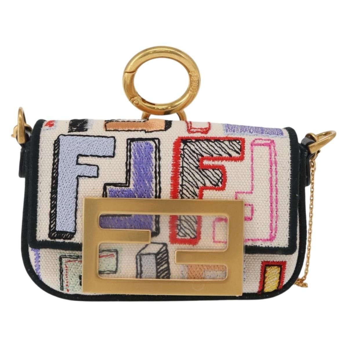 Fendi Fendi Chain Baguette Charm Bag Zucca Canvas Size ONE SIZE - 24 Thumbnail