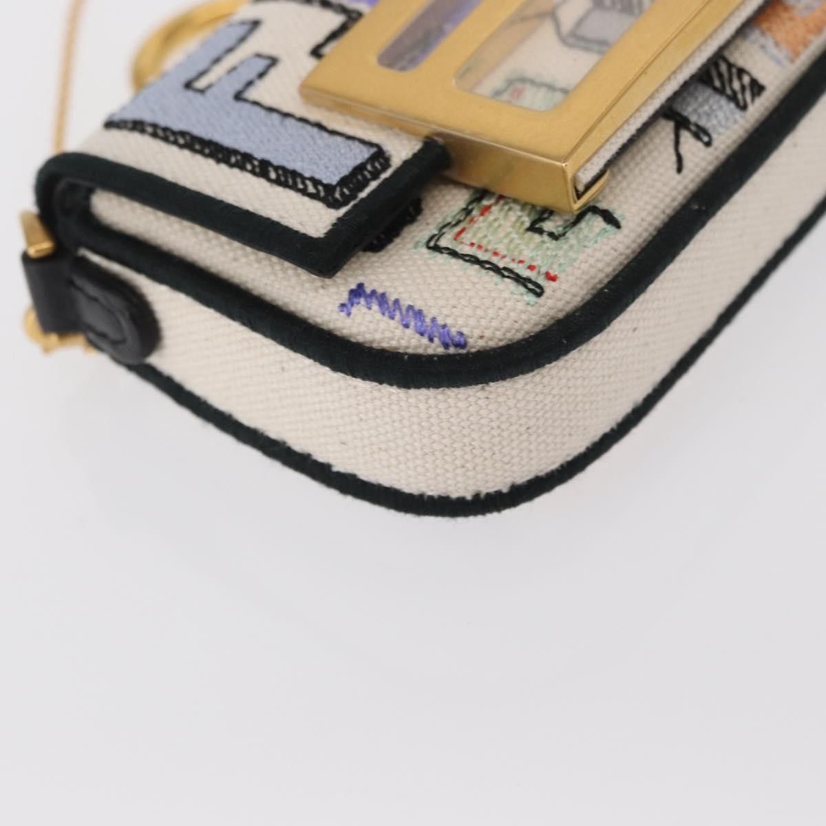 Fendi Fendi Chain Baguette Charm Bag Zucca Canvas Size ONE SIZE - 9 Thumbnail