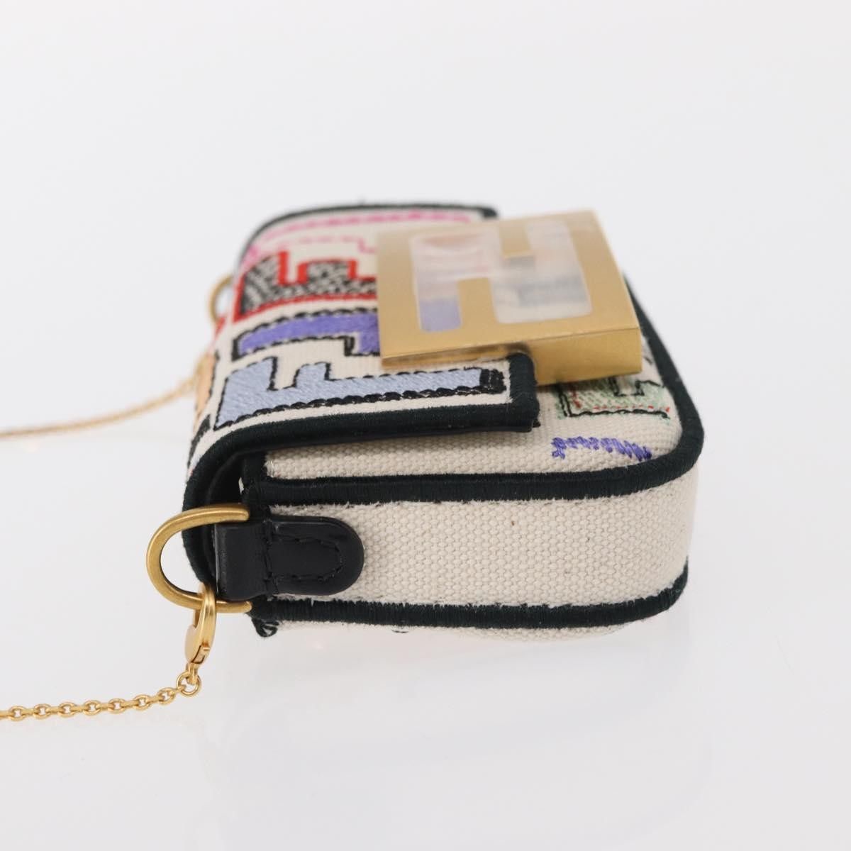 Fendi Fendi Chain Baguette Charm Bag Zucca Canvas Size ONE SIZE - 4 Thumbnail