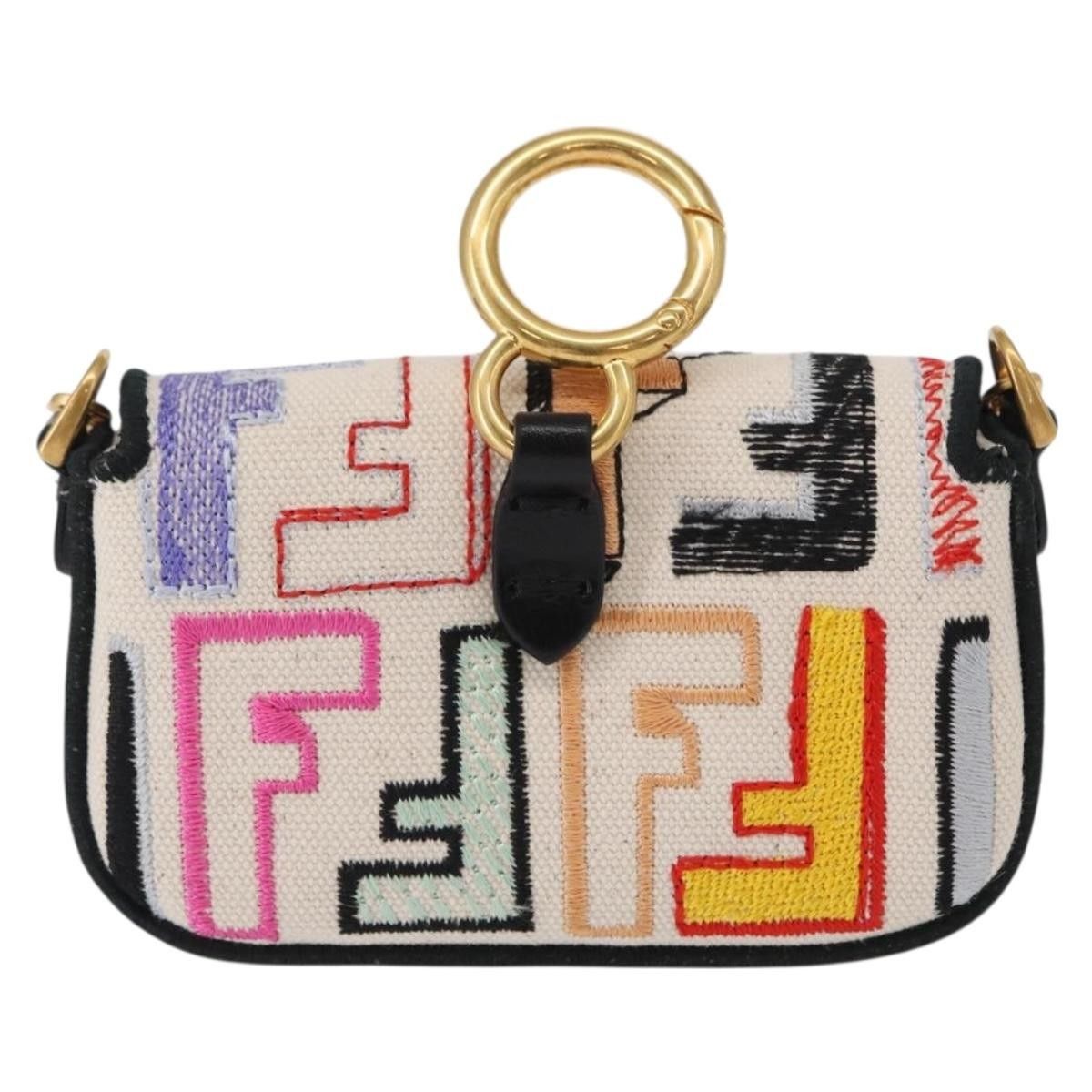 Fendi Fendi Chain Baguette Charm Bag Zucca Canvas Size ONE SIZE - 2 Thumbnail