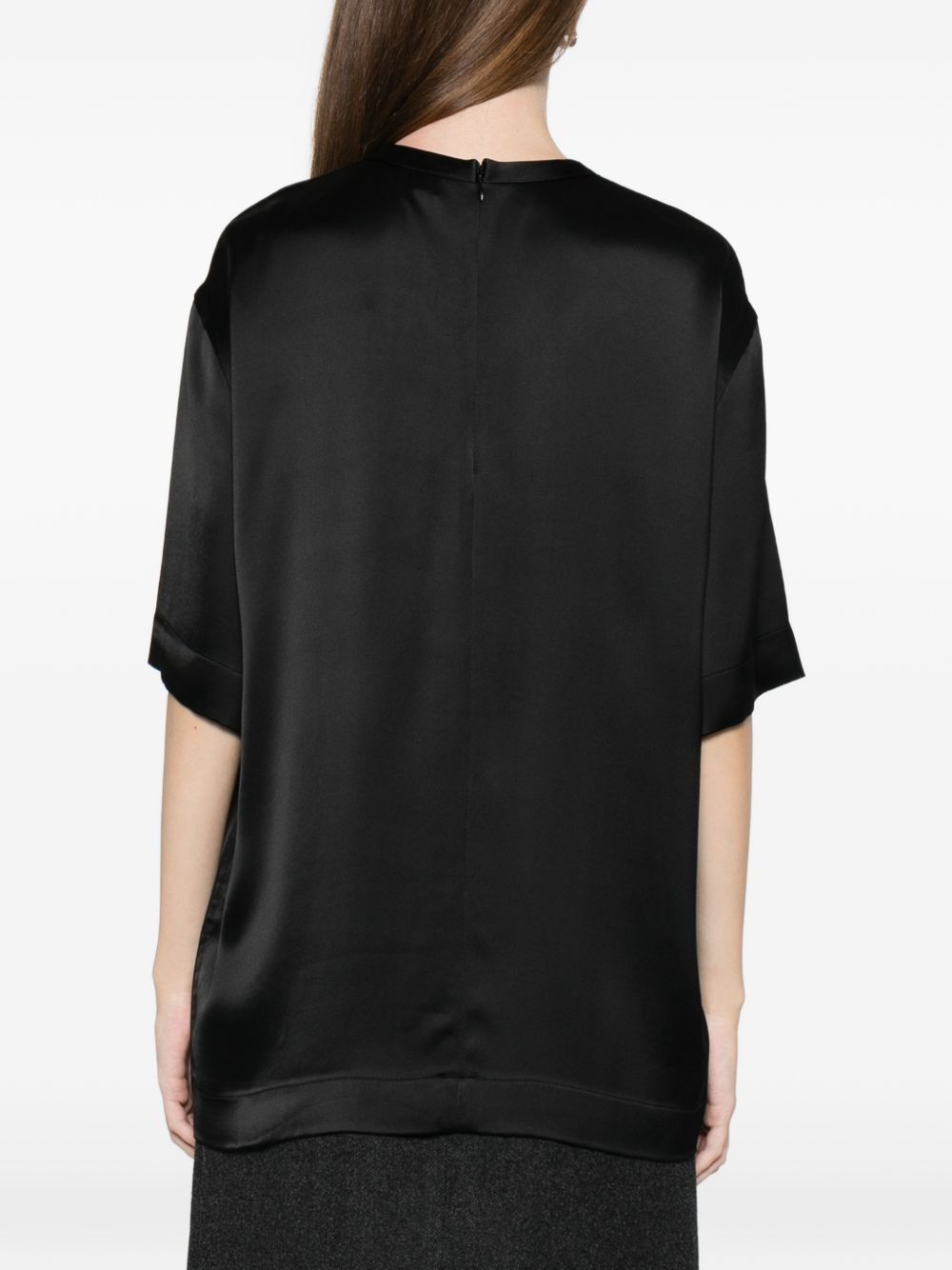 Toteme SATIN T-SHIRT Size XS / US 0-2 / IT 36-38 - 2 Thumbnail