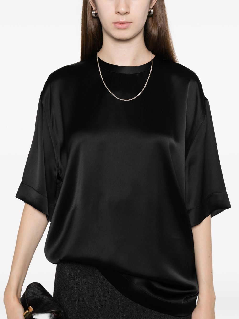 Toteme SATIN T-SHIRT Size XS / US 0-2 / IT 36-38 - 3 Thumbnail