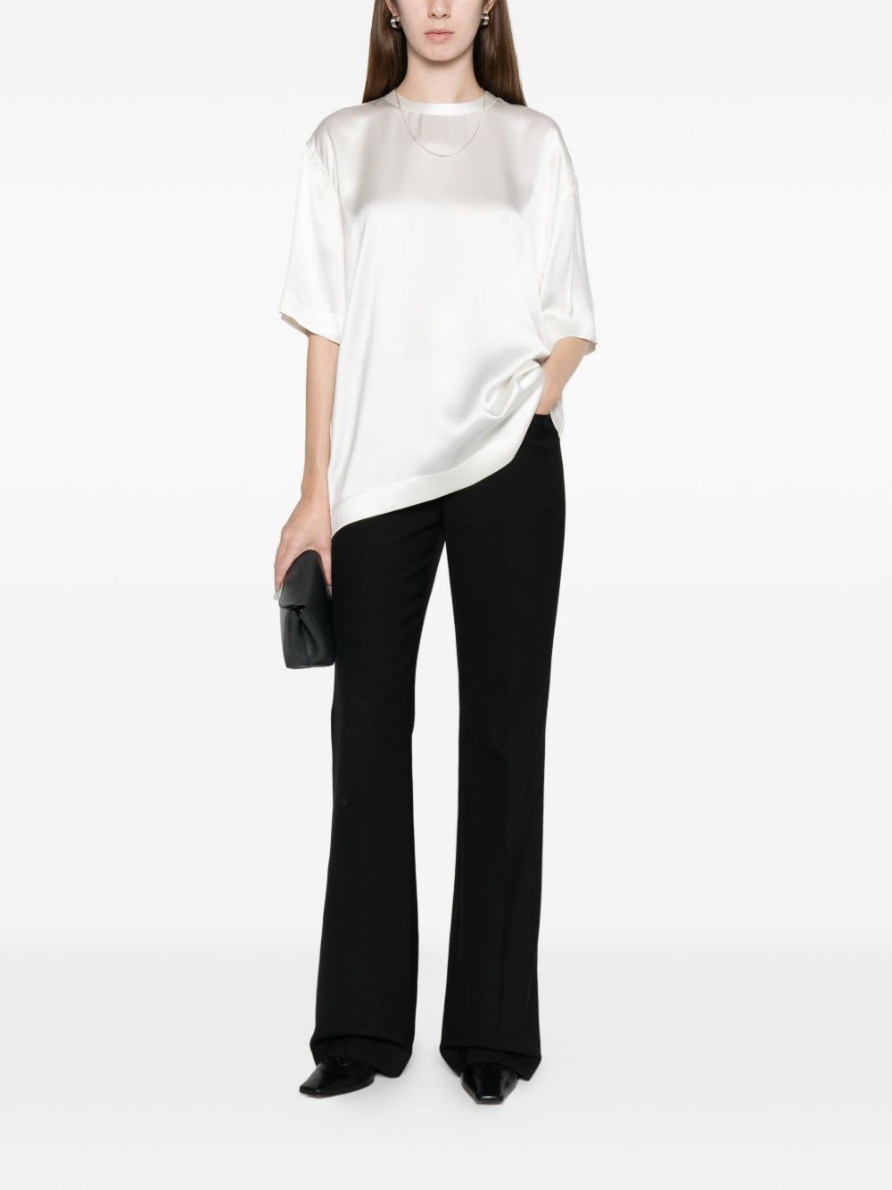 Toteme SATIN T-SHIRT Size XS / US 0-2 / IT 36-38 - 4 Thumbnail