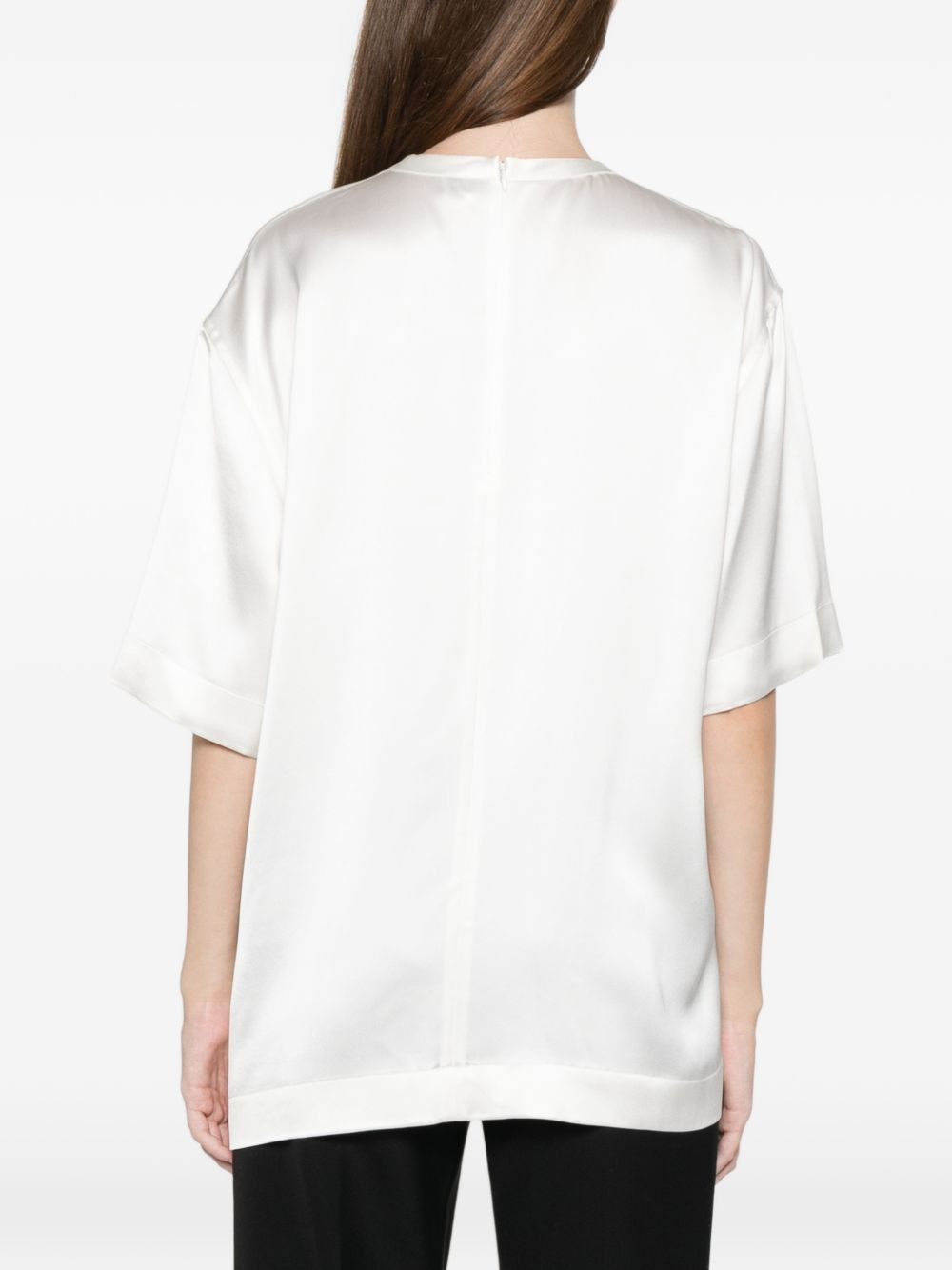 Toteme SATIN T-SHIRT Size XS / US 0-2 / IT 36-38 - 3 Thumbnail