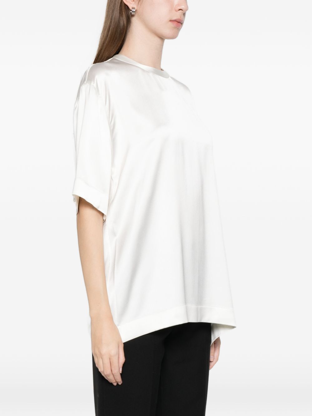 Toteme SATIN T-SHIRT Size XS / US 0-2 / IT 36-38 - 5 Thumbnail