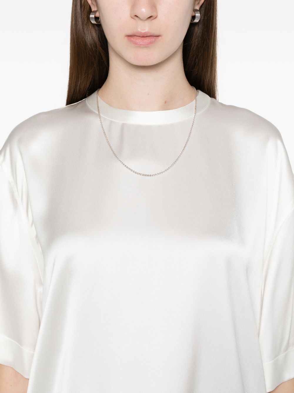 Toteme SATIN T-SHIRT Size XS / US 0-2 / IT 36-38 - 2 Thumbnail