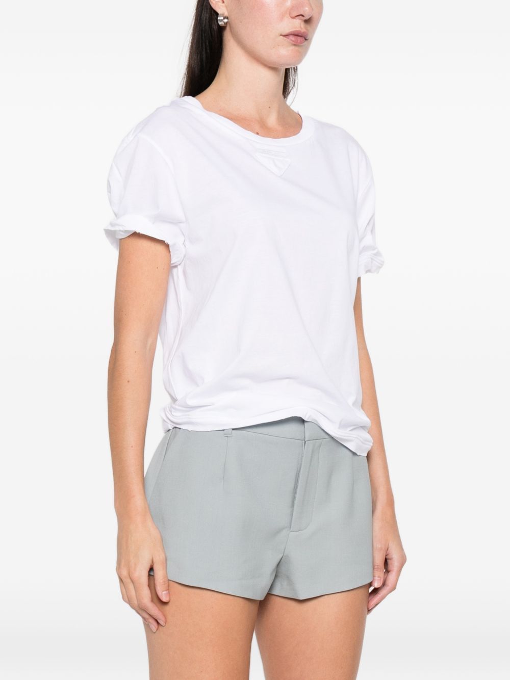 Prada COTTON T-SHIRT Size L / US 10 / IT 46 - 4 Thumbnail