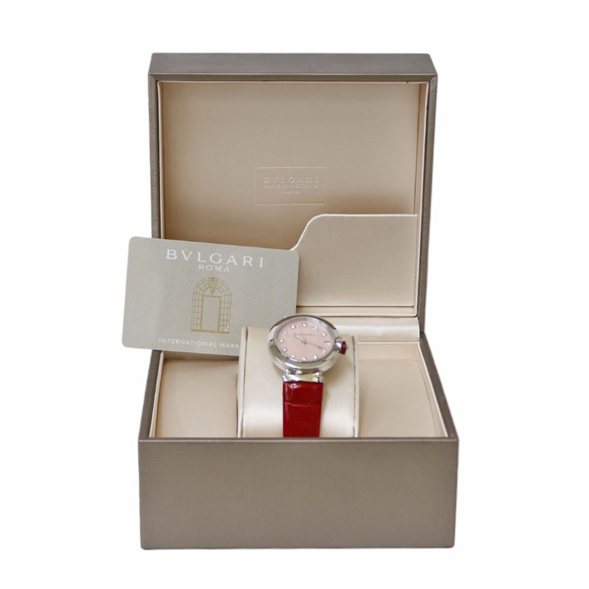 Bvlgari Bvlgari Lucea Stainless Steel Watch LU33C2SLD/11 Automatic Women's BVLGARI Pink Shell with 11 Diamonds, Overhauled Size ONE SIZE - 10 Thumbnail