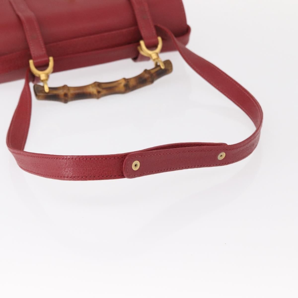 Gucci Gucci Vintage Bamboo Handle Bag Leather Size ONE SIZE - 13 Thumbnail